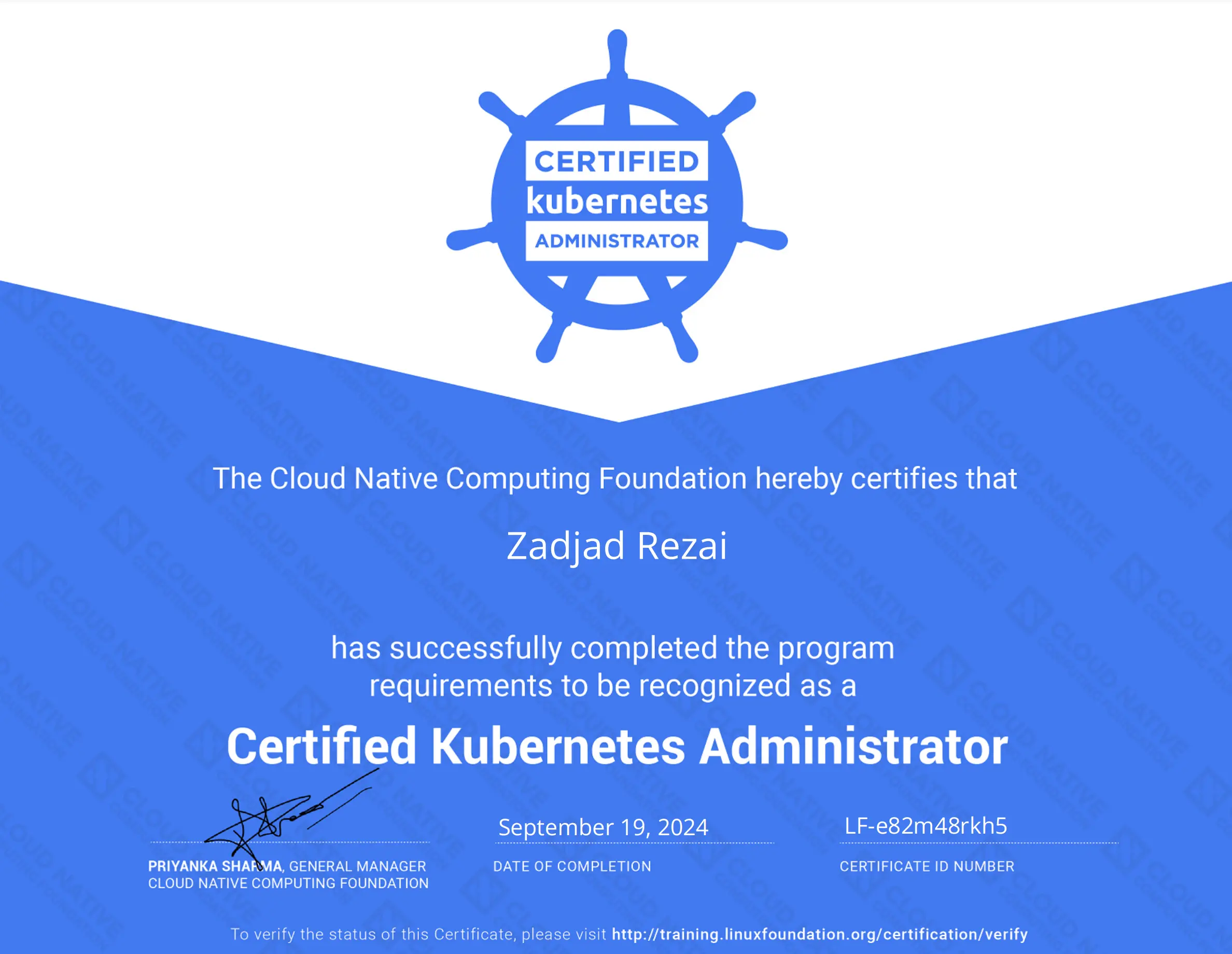 CKA certificate